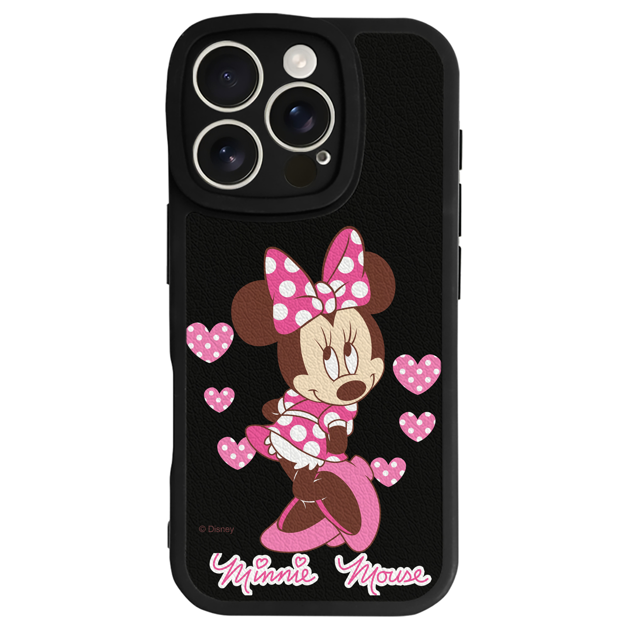 （画像用） ミッキーマウス Mickey Mouse 【iPhone 16シリーズ対応】シリコンスマホケース（レザー調） 材質：シリコン